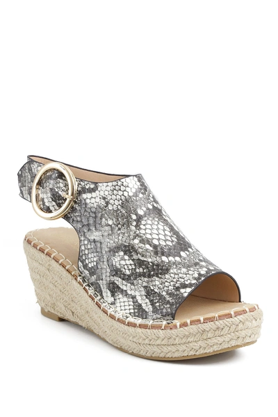 Shop Catherine Catherine Malandrino Cirkly Espadrille Wedge Sandal In Snake