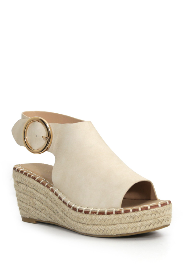 beige espadrille wedges