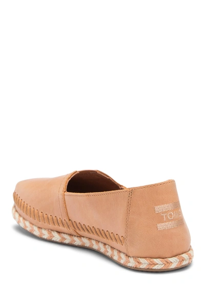 Shop Toms Alpargata Slip-on Shoe In Honey Leather