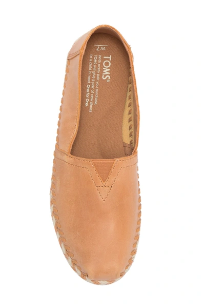 Shop Toms Alpargata Slip-on Shoe In Honey Leather