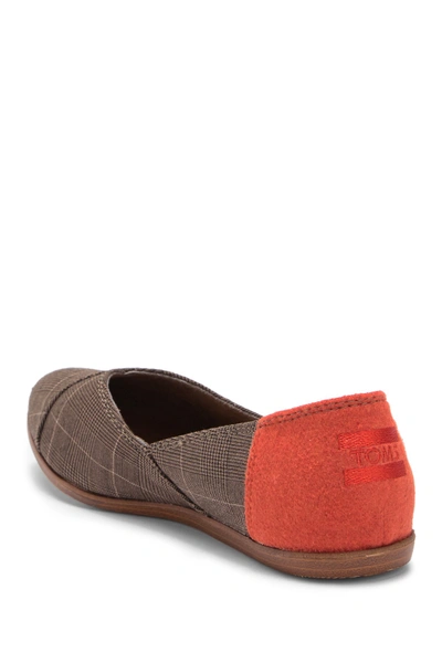 Shop Toms Jutti Plaid Pointed Toe Flat In Toffee Micro Glen