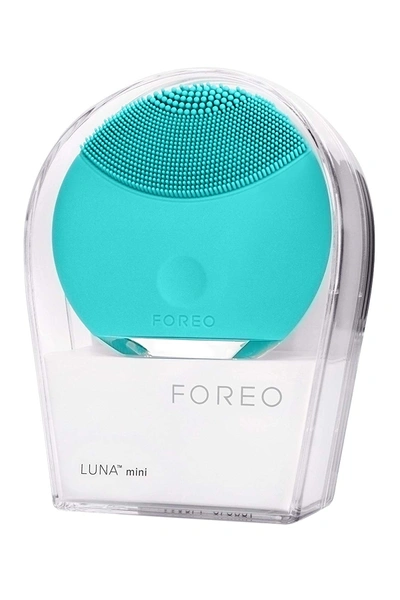 Shop Foreo Luna Mini Usb Facial Brush - Turquoise Blue