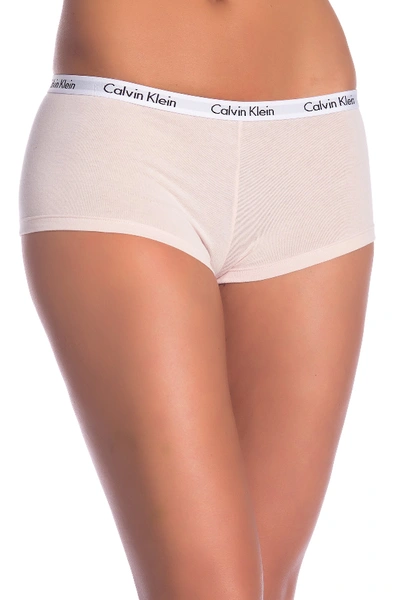 Shop Calvin Klein Logo Boyshorts In 2nt Nymphs Thi