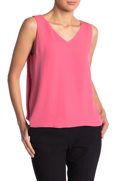 Shop T Tahari V-neck Sleeveless Blouse In Pink