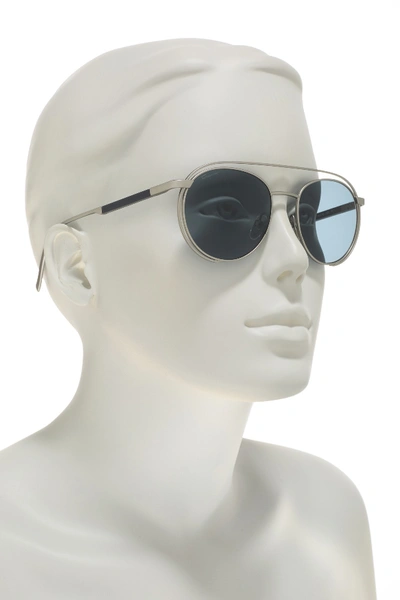 Shop Ferragamo 54mm Modified Aviator Sunglasses In Matte Gunmetal