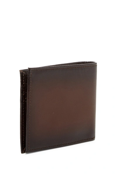 Shop Original Penguin Michigan Slim Bi-fold Wallet In Brown
