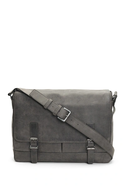 Shop Frye Oliver Leather Messenger Bag In Slate