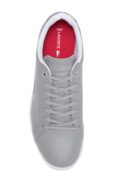 Lacoste Hydez Leather Sneaker In Grey/white