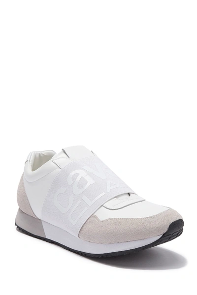 Shop Roberto Cavalli Cavalli Elastic Band Sneaker In White