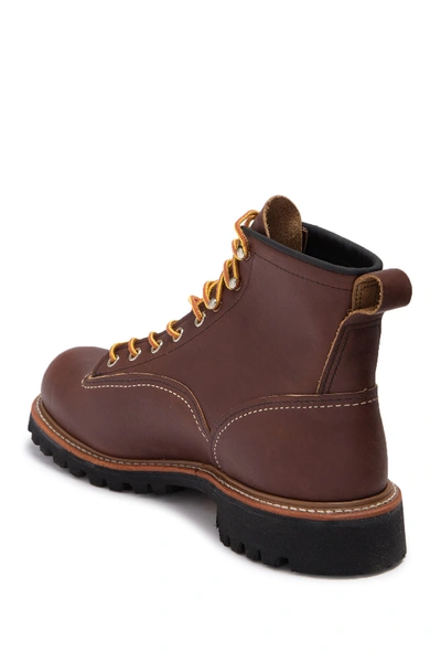 Shop Red Wing 6" Lineman Leather Boot In Brown
