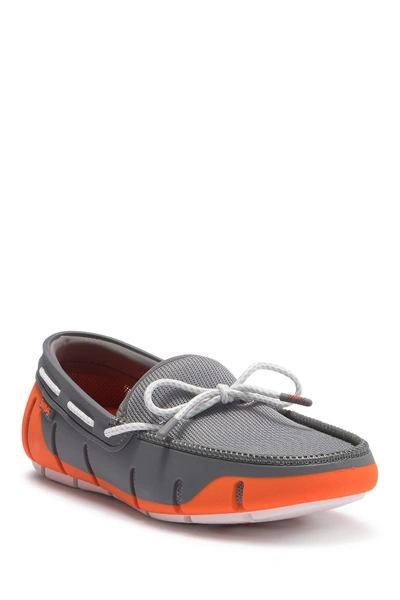 Shop Swims Stride Lace Loafer In Orange / Gray / Wht Fleck