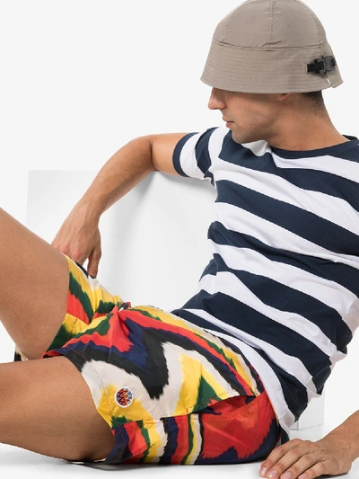 Shop Missoni Zigzag Print Swim Shorts In Multicoloured