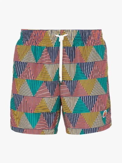 Shop Missoni Triangle Zig Zag Print Swim Shorts In Sm0e5 Multi