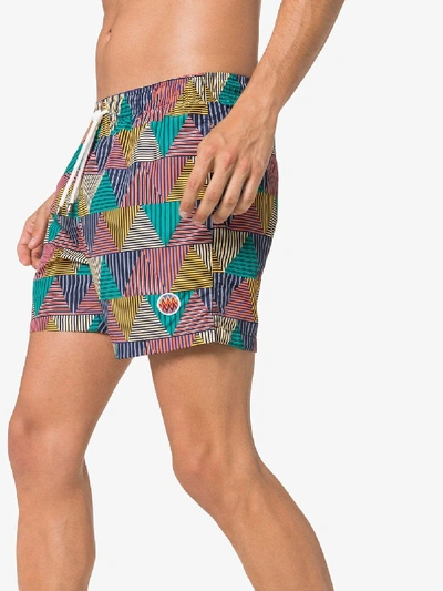Shop Missoni Triangle Zig Zag Print Swim Shorts In Sm0e5 Multi