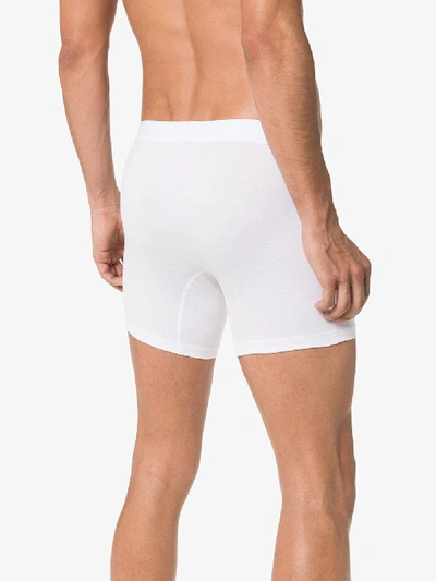 Shop Sunspel Superfine Boxer Shorts In White