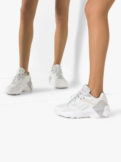 Reebok Aztrek Double Sneakers In White Leather | ModeSens