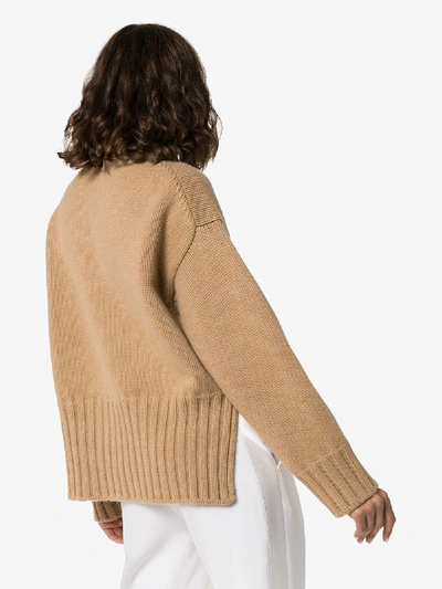 Shop Prada Cashmere Turtleneck Sweater In Neutrals