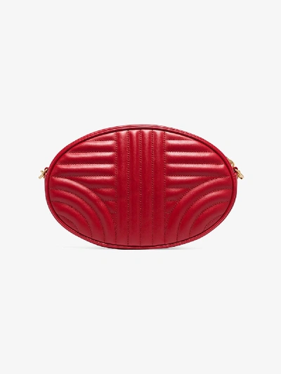 Shop Prada Womens Red Diagram Oval Shoulder Bag