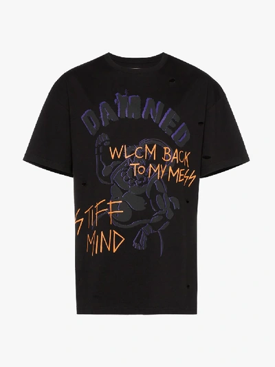 Shop Faith Connexion Damned Print T-shirt In Black