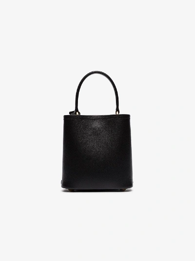 Shop Prada Black Panier Medium Leather Tote Bag