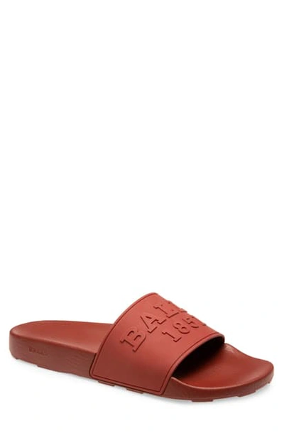 Shop Bally Slaim Slide Sandal In Red