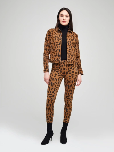 Shop L Agence Celine Jacket In Spotted Animal