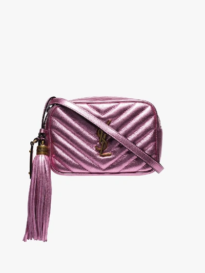 Shop Saint Laurent Pink Lou Belt Bag