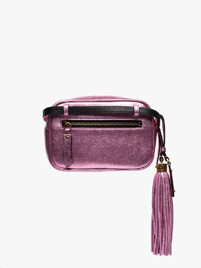 Shop Saint Laurent Pink Lou Belt Bag