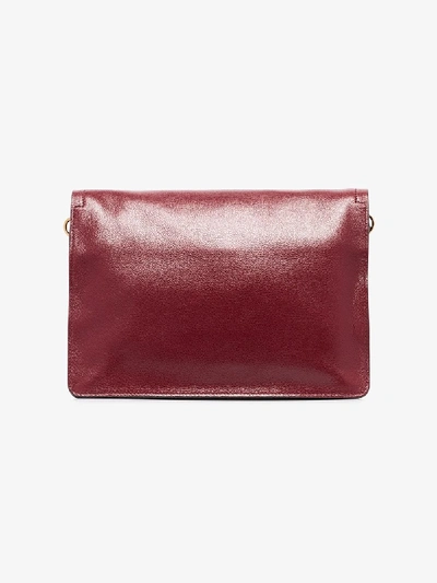 Shop Prada Red Etiquette Leather Shoulder Bag