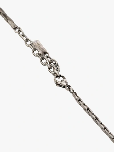 Shop Saint Laurent Silver-tone Razor Chain Necklace