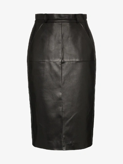 Shop We11 Done We11done Faux Leather Pencil Skirt In Black