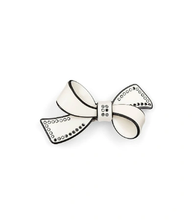 Shop Jennifer Behr Lulu Bow Barrette In Black/white