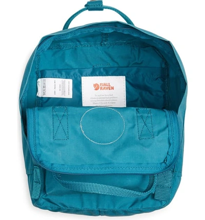 Shop Fjall Raven Mini Kanken Water Resistant Backpack In Ocean Green
