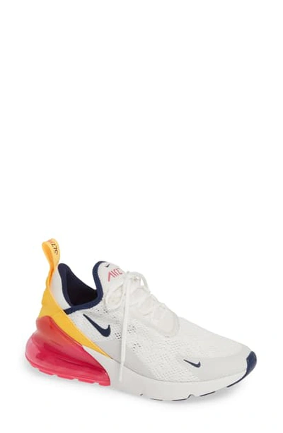 Shop Nike Air Max 270 Premium Sneaker In White/ Navy/ Laser Fuchsia
