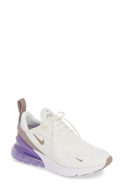 Shop Nike Air Max 270 Premium Sneaker In Sail/ Pumice/ Purple/ White