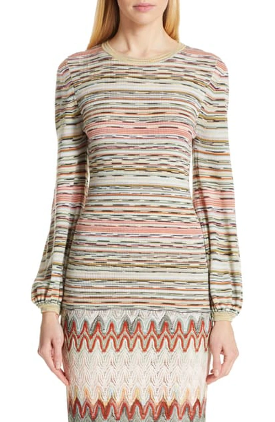 Shop Missoni Stripe Sweater In Orange