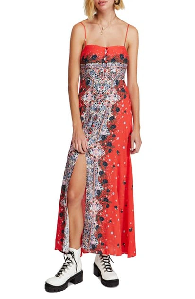 Shop Free People Morning Song Print Maxi Dress In Red