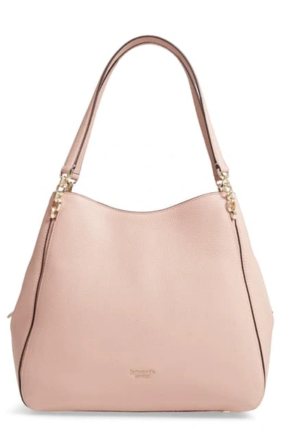 Shop Kate Spade Large Hailey Leather Shoulder Bag - Pink In Flapper Pink