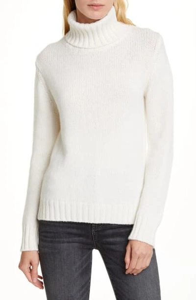 Shop Allude Cashmere Turtleneck Sweater In Ivory