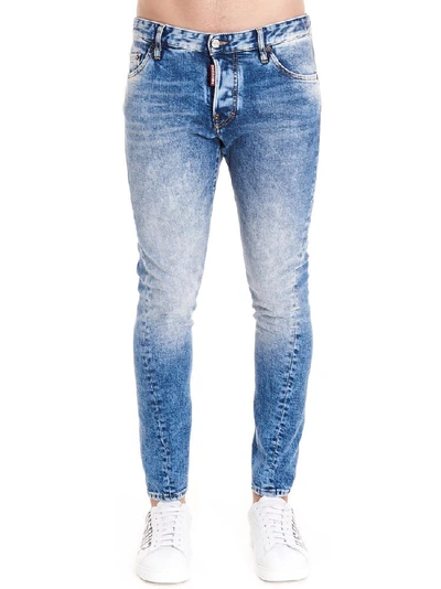 Shop Dsquared2 Sexy Twist Skinny Fit Jeans In Blue