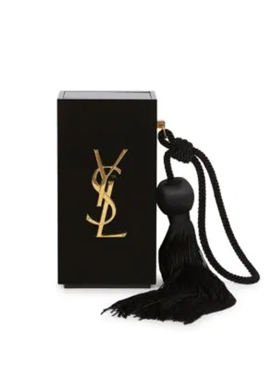 Shop Saint Laurent Ysl Match Bag In Black