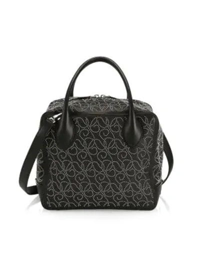 Shop Alaïa Women's Medium Elba Studded Leather Box Bag In Black
