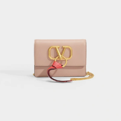 Shop Valentino Vring Pouch In Beige