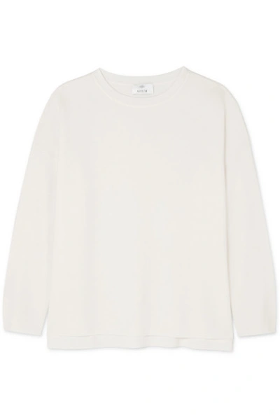 Shop Allude Wool Sweater In White