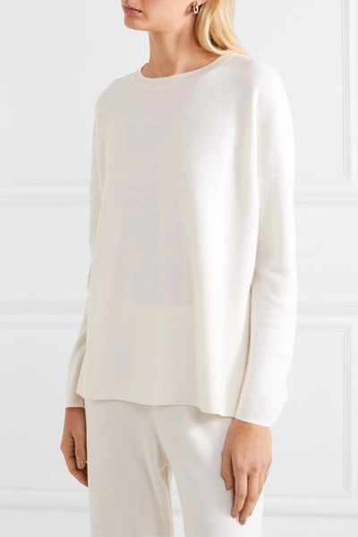 Shop Allude Wool Sweater In White