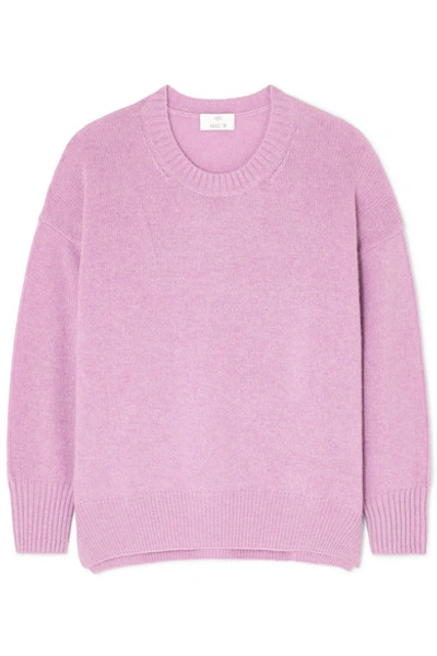 Shop Allude Cashmere Sweater In Purple