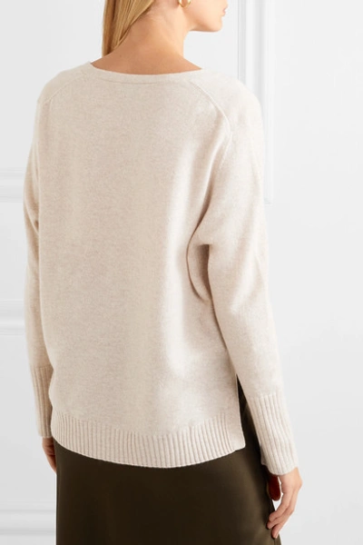 Shop Allude Cashmere Cardigan In Beige