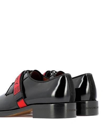 Shop Givenchy Brushed Leather Cruz 4g Derby Shoes In Black