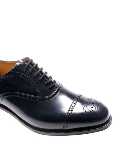 Shop Church's Toronto Navy Leather Brogue Shoes In Dark Blue