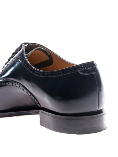 Shop Church's Toronto Navy Leather Brogue Shoes In Dark Blue